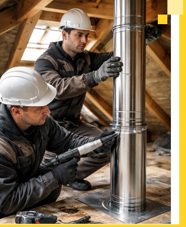 Монтаж дымоходов для каминов в Бийске с гарантией качества