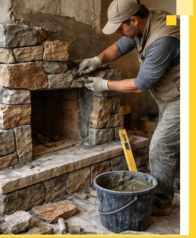 Изготовление и установка каменных каминов под ключ в Бийске