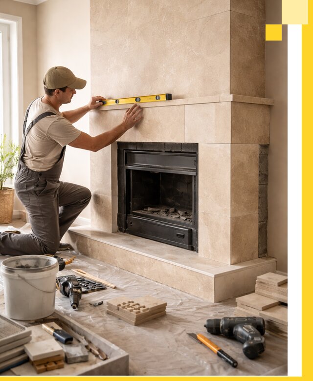 Установка и монтаж каминов в частном доме под ключ в Бийске