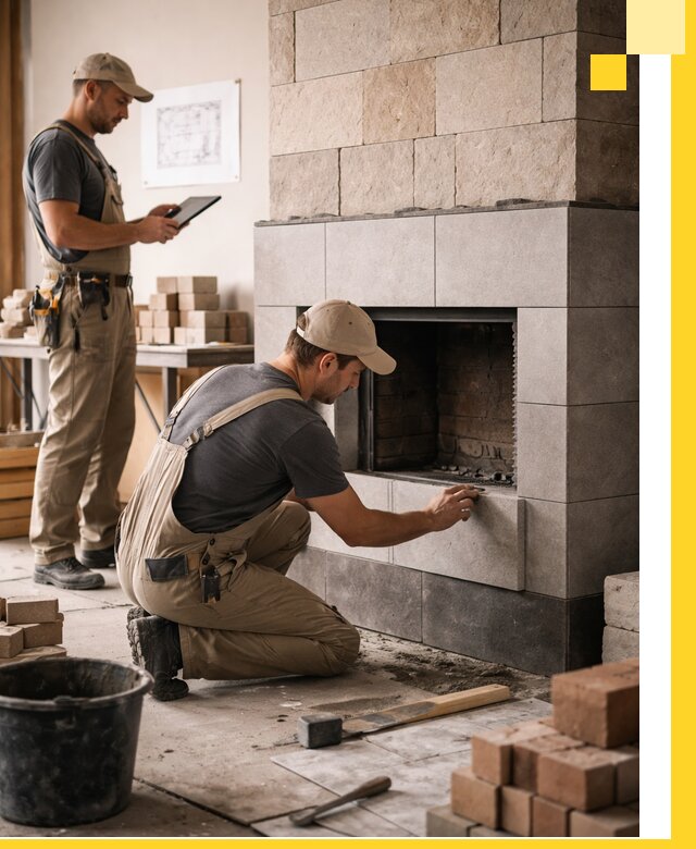 Индивидуальные проекты каминов и каминных систем в Бийске