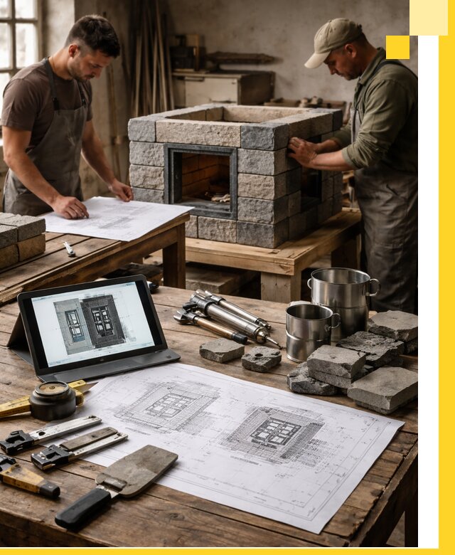 Разработка проектов печей с согласованием и монтажом в Бийске