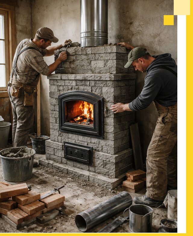 Производство, поставка и монтаж дровяных печей в Бийске