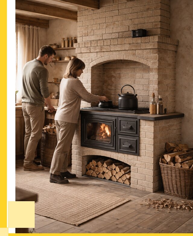 Печи с плитой в Бийске от 46742 р. | ЭриданБск — кирпичная печь