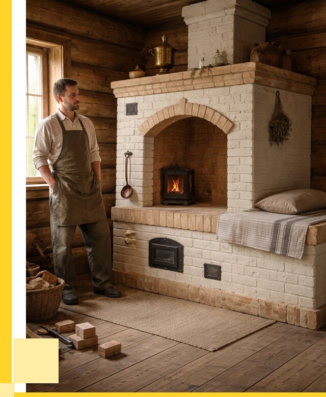 Русские печи с лежанкой под ключ в Бийске от 155805 р. ЭриданБск