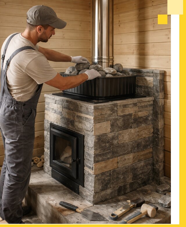 Печи для парной в Бийске, производство, монтаж и обслуживание