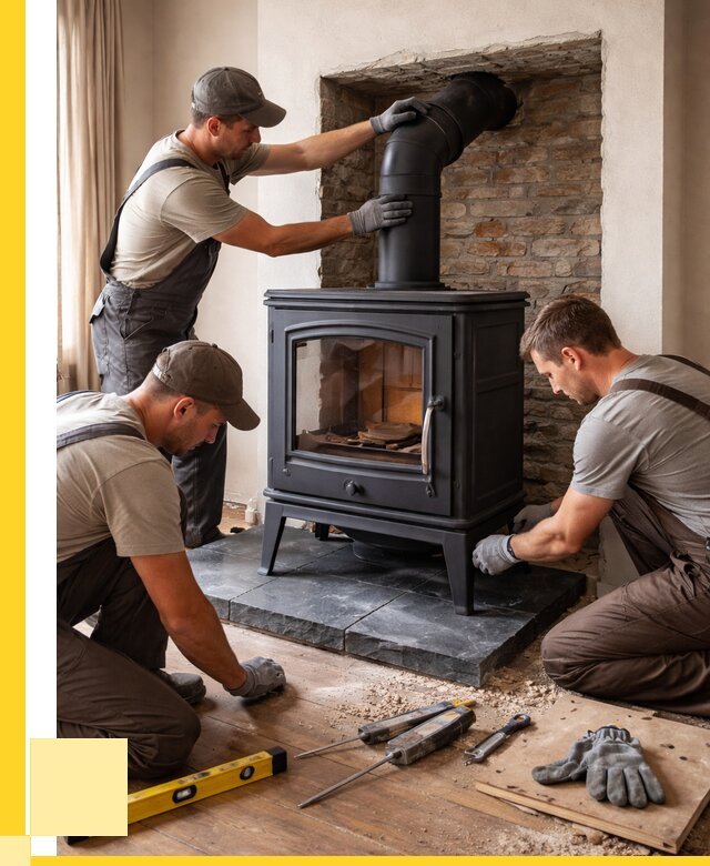Монтаж печи камина в частном доме в Бийске от 25968 р. | ЭриданБск