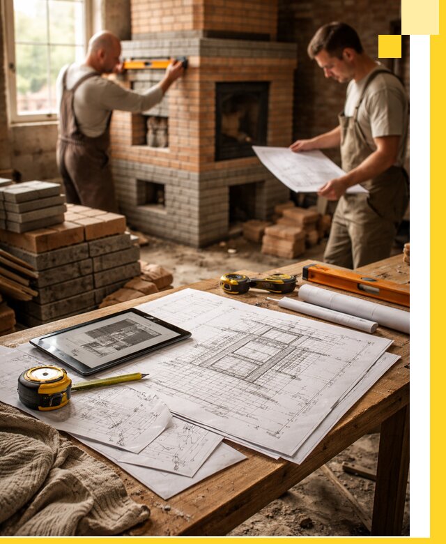 Проекты печей и каминов с индивидуальным дизайном в Бийске