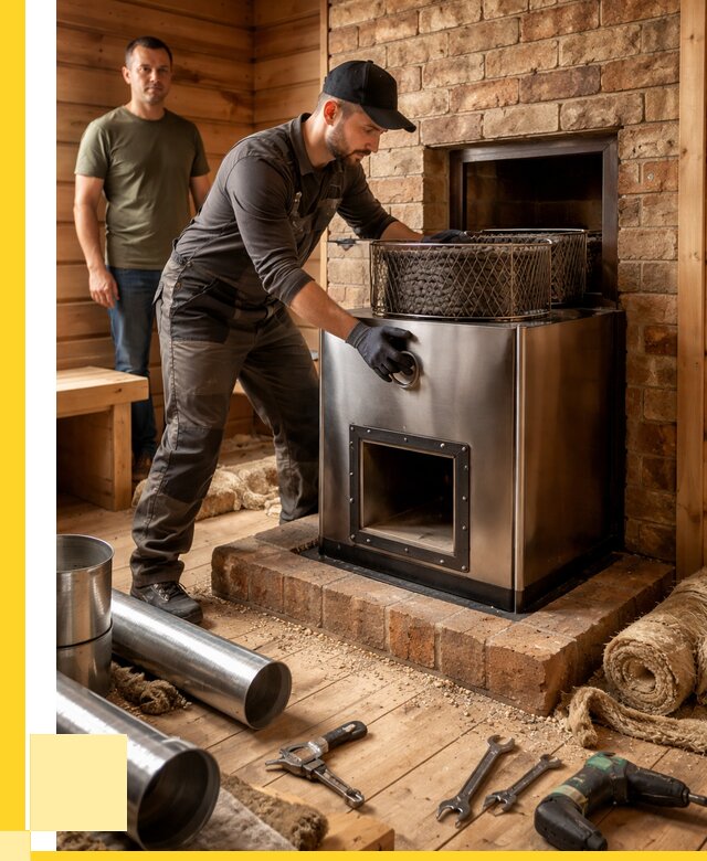 Монтаж банных печей под ключ в Бийске от 18697 р., ЭриданБск