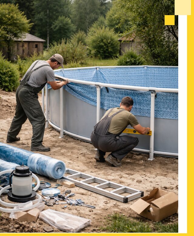 Установка и монтаж каркасных бассейнов в Бийске под ключ