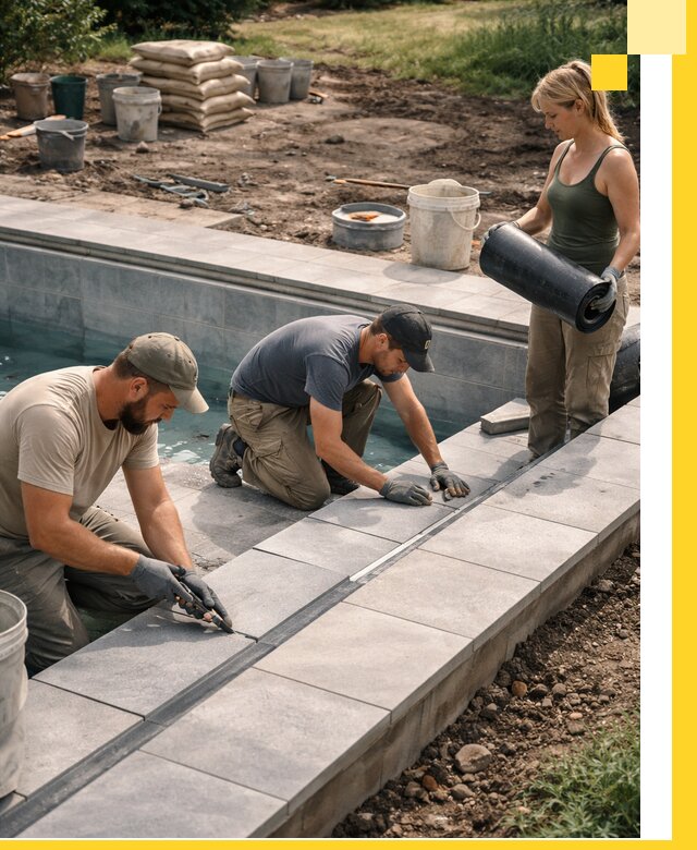 Строительство и монтаж уличных бассейнов под ключ в Бийске