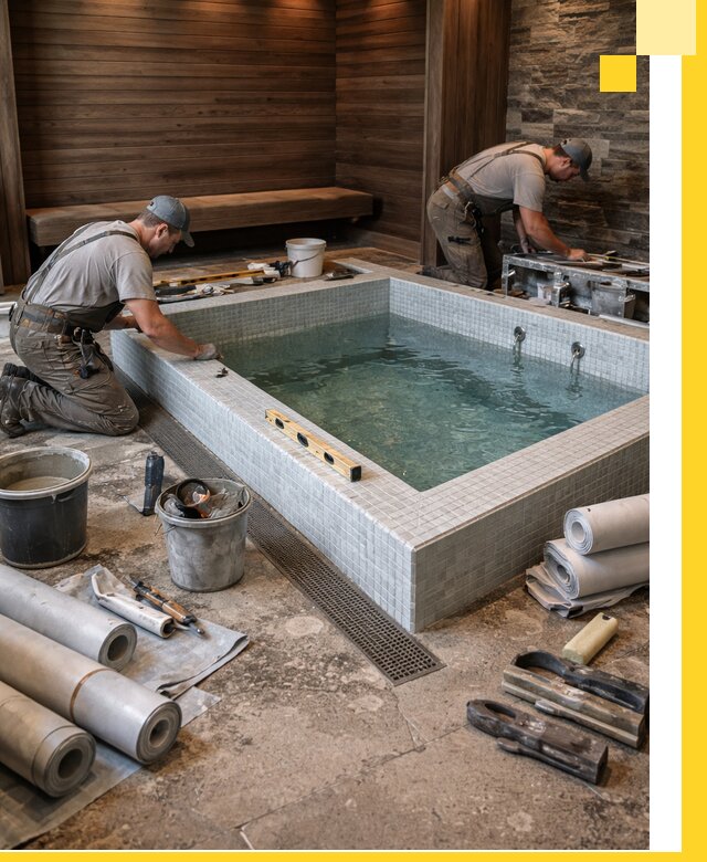 Установка и строительство бассейнов для сауны в Бийске