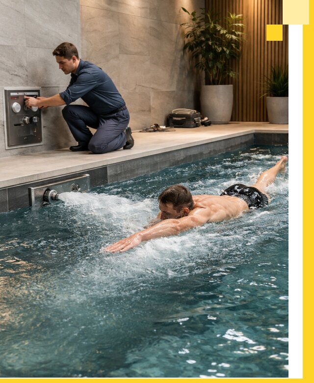 Проектирование и монтаж бассейнов с противотоком в Бийске