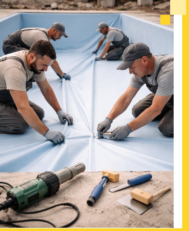 ПВХ пленка для бассейнов с монтажом и гарантией в Бийске