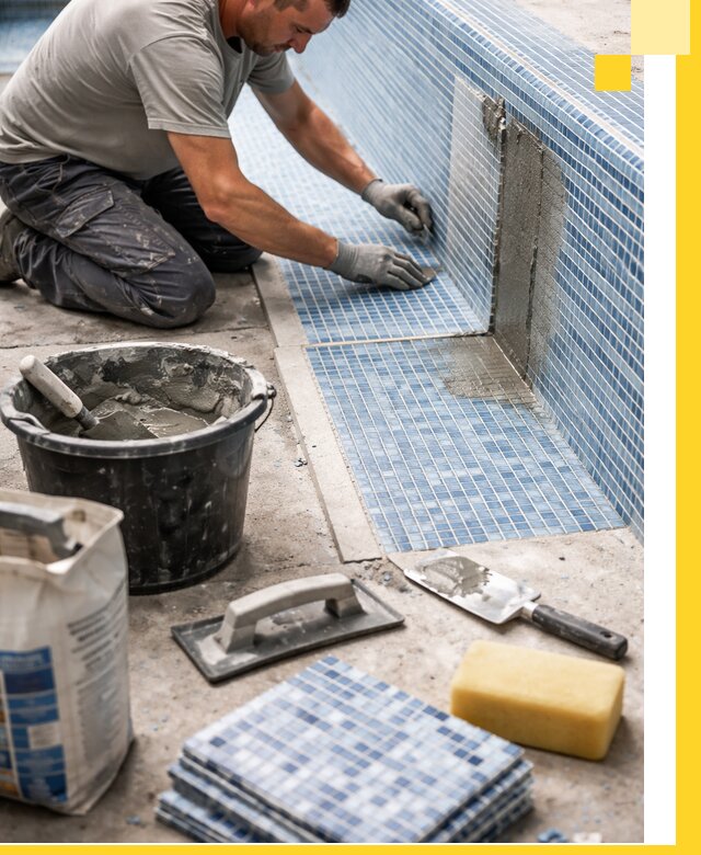 Укладка и ремонт мозаики для бассейнов под ключ в Бийске