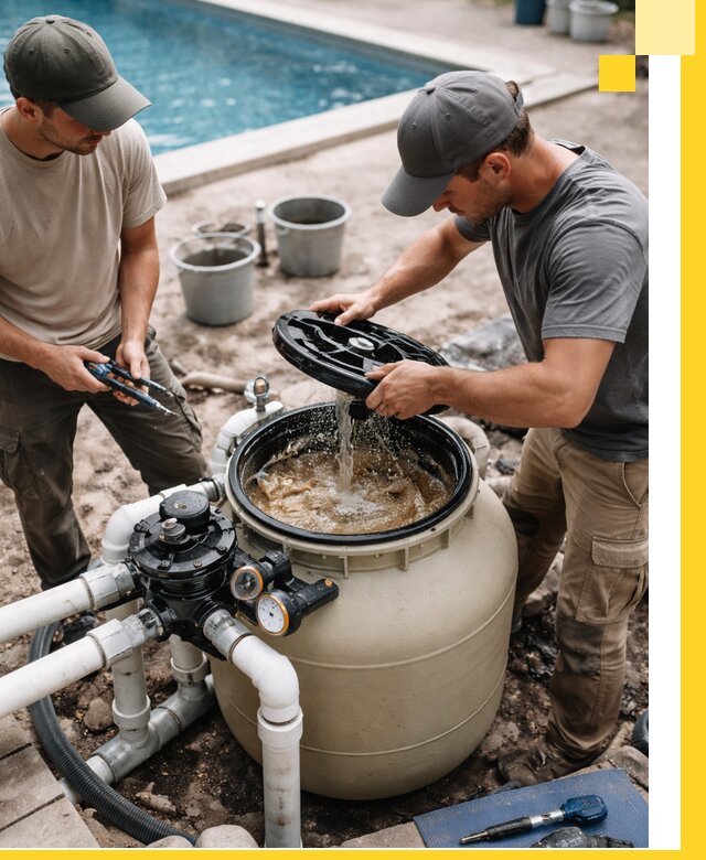 Установка и обслуживание песочных фильтров для бассейнов в Бийске