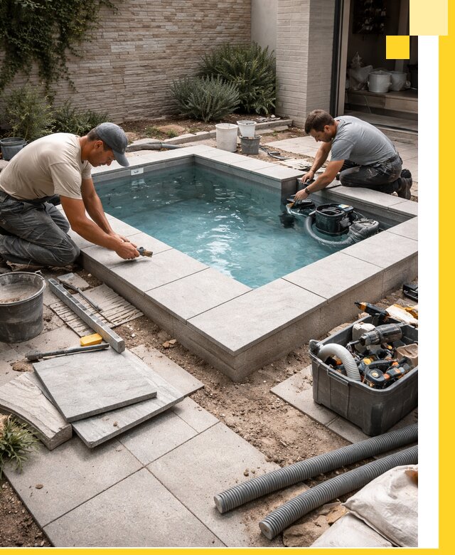 Мини бассейны под ключ в Бийске, дизайн и установка