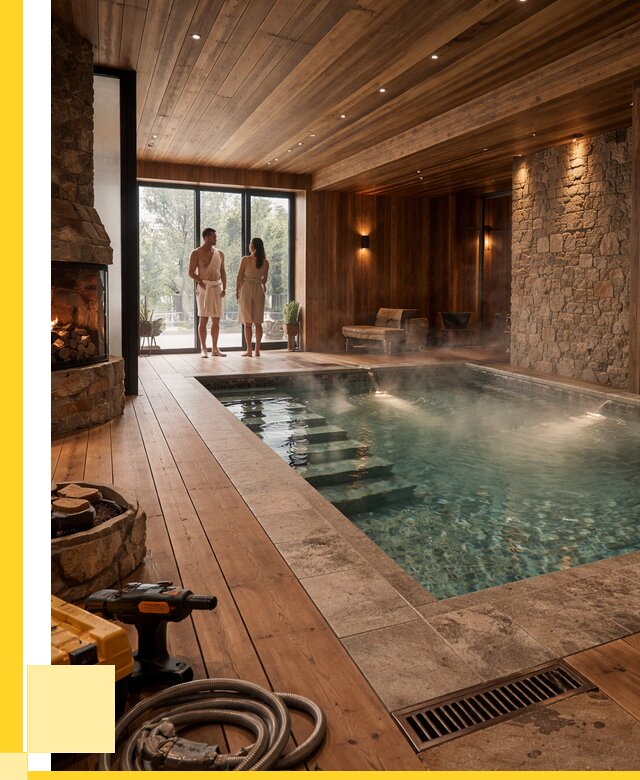 Проекты бань с бассейном под ключ в Бийске от 77903 р., ЭриданБск