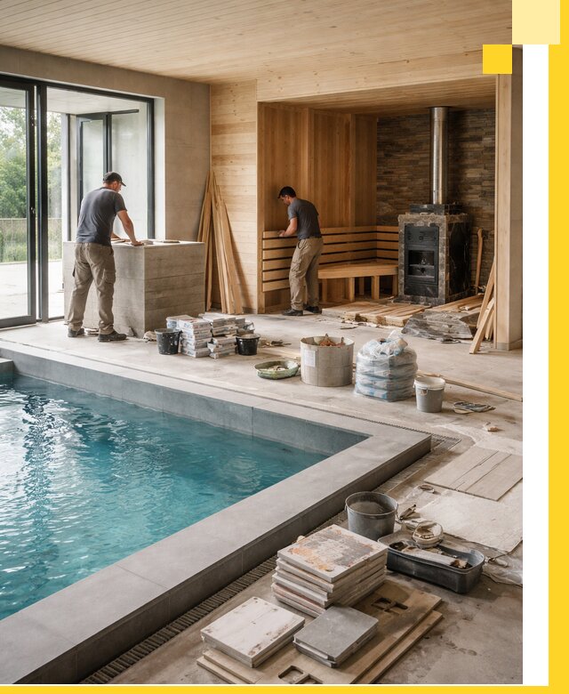 Проектирование и строительство бань с бассейном в Бийске