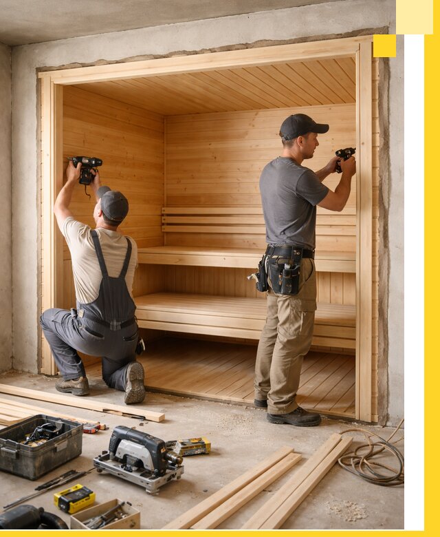 Монтаж саун под ключ в Бийске — проектирование и установка