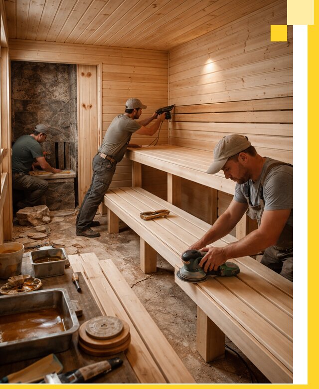 Профессиональная отделка бань в Бийске под ключ, с гарантией