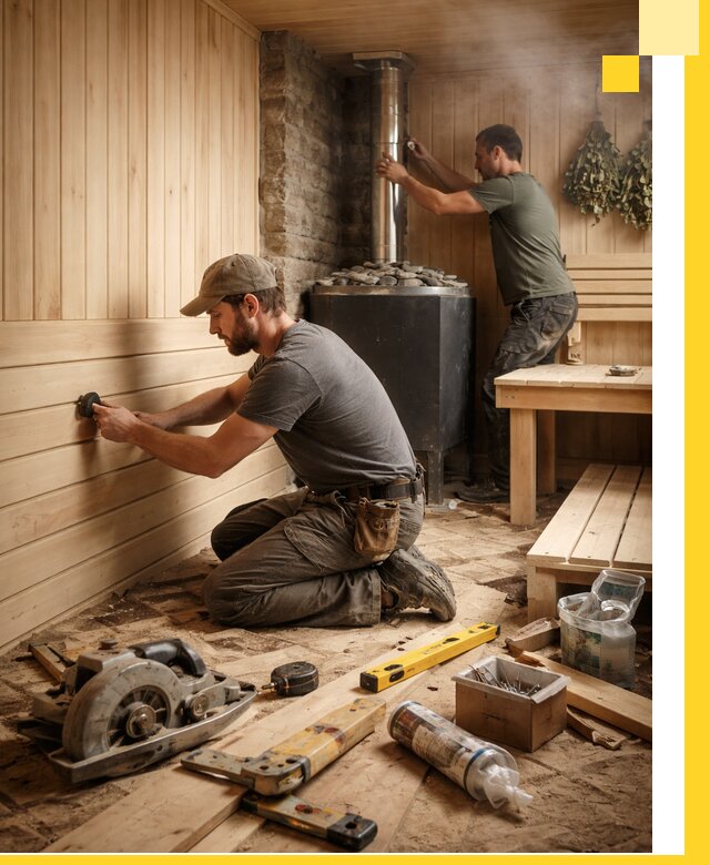 Полное строительство и оснащение парных под ключ в Бийске