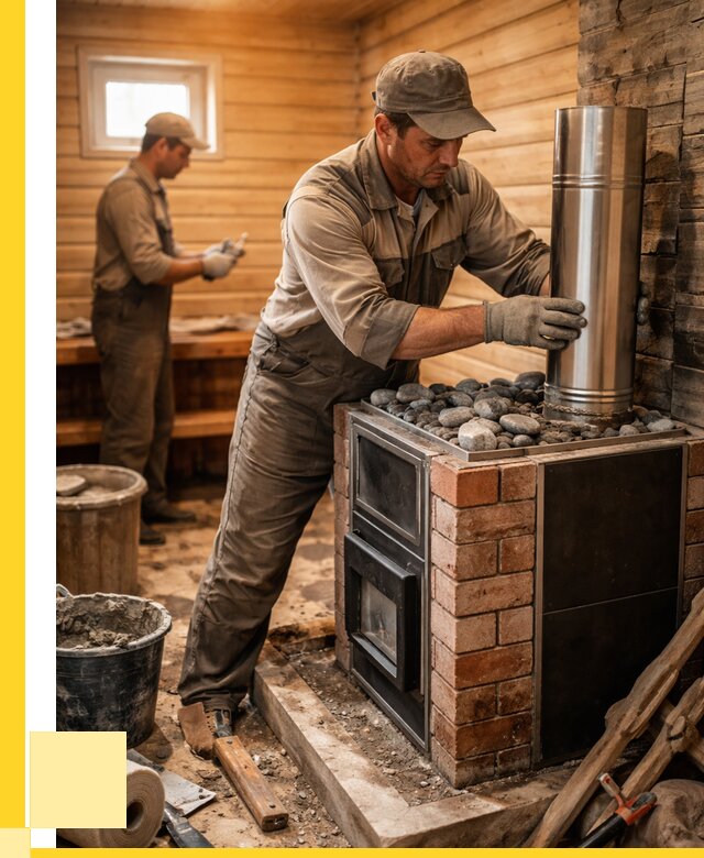 Монтаж печи в бане под ключ в Бийске от 20774 р. | ЭриданБск