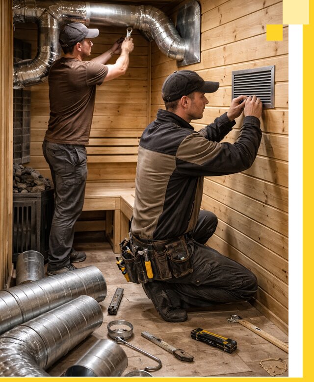 Проектирование и монтаж вентиляции бани в Бийске под ключ