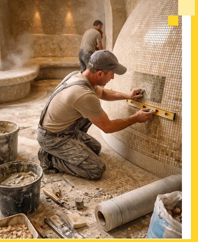 Хамам под ключ в Бийске: проектирование, строительство, отделка