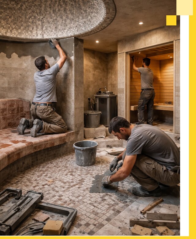 Проект и строительство хамама бани и сауны под ключ в Бийске