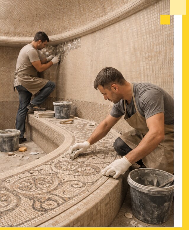 Плитка для хамама в Бийске, укладка, подбор и поставка